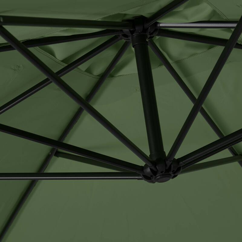 Parasol déporté 3x3 m carré et 4 dalles lestées (2/7)
