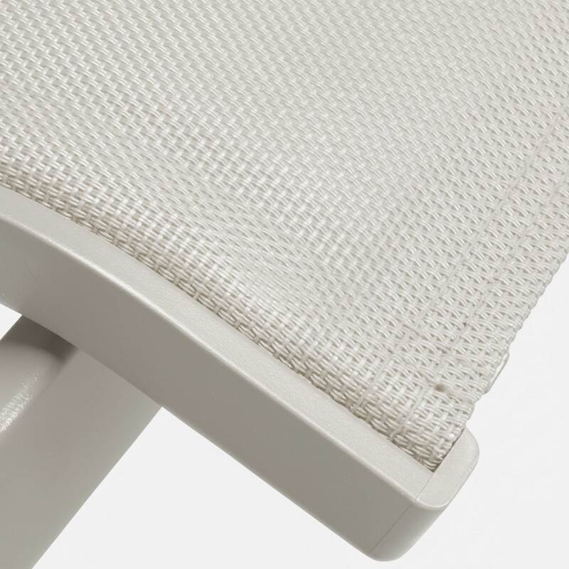 Chaises de jardin en aluminium et textilène avec accoudoirs - Lot de 2 (4/5)