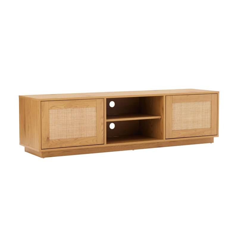 Meuble TV effet bois FSC® 160 cm style bohème