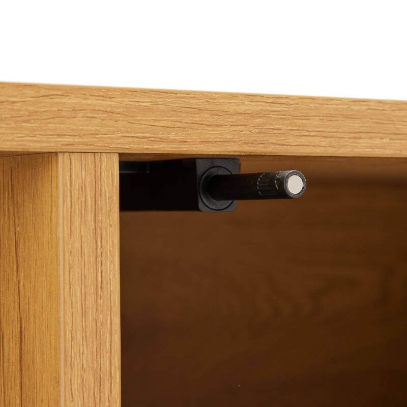 Meuble TV effet bois FSC® 160 cm style bohème (7/9)