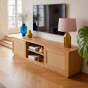 Meuble TV effet bois FSC® 160 cm style bohème