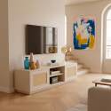 Meuble TV effet bois FSC® 160 cm style bohème