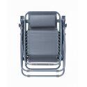 Fauteuil relax de jardin en métal et textilène inclinable