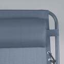 Fauteuils relax de jardin en métal et textilène inclinables - Lot de 2