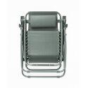 Fauteuils relax de jardin en métal et textilène inclinables - Lot de 2