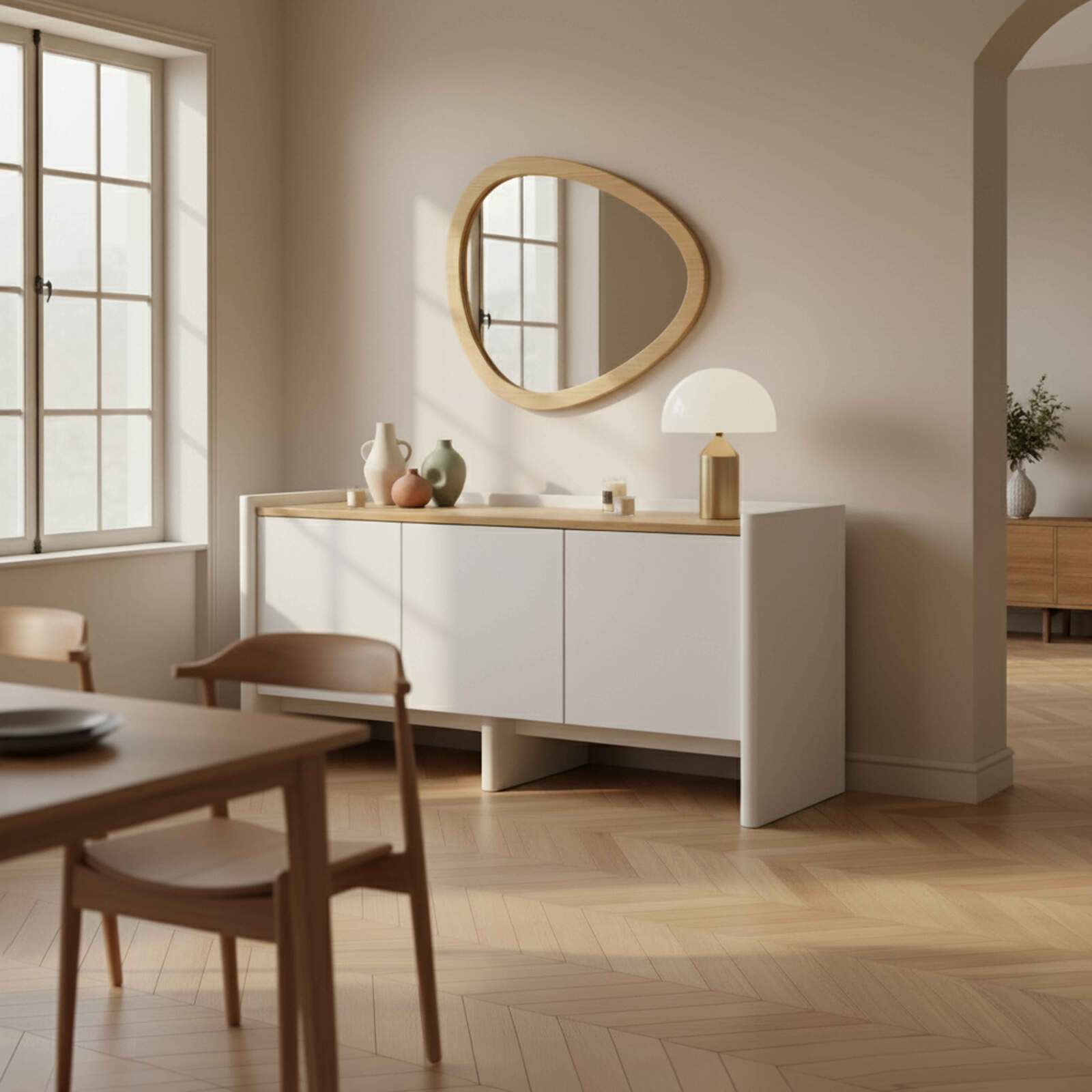 Buffet uni 3 portes 140 cm