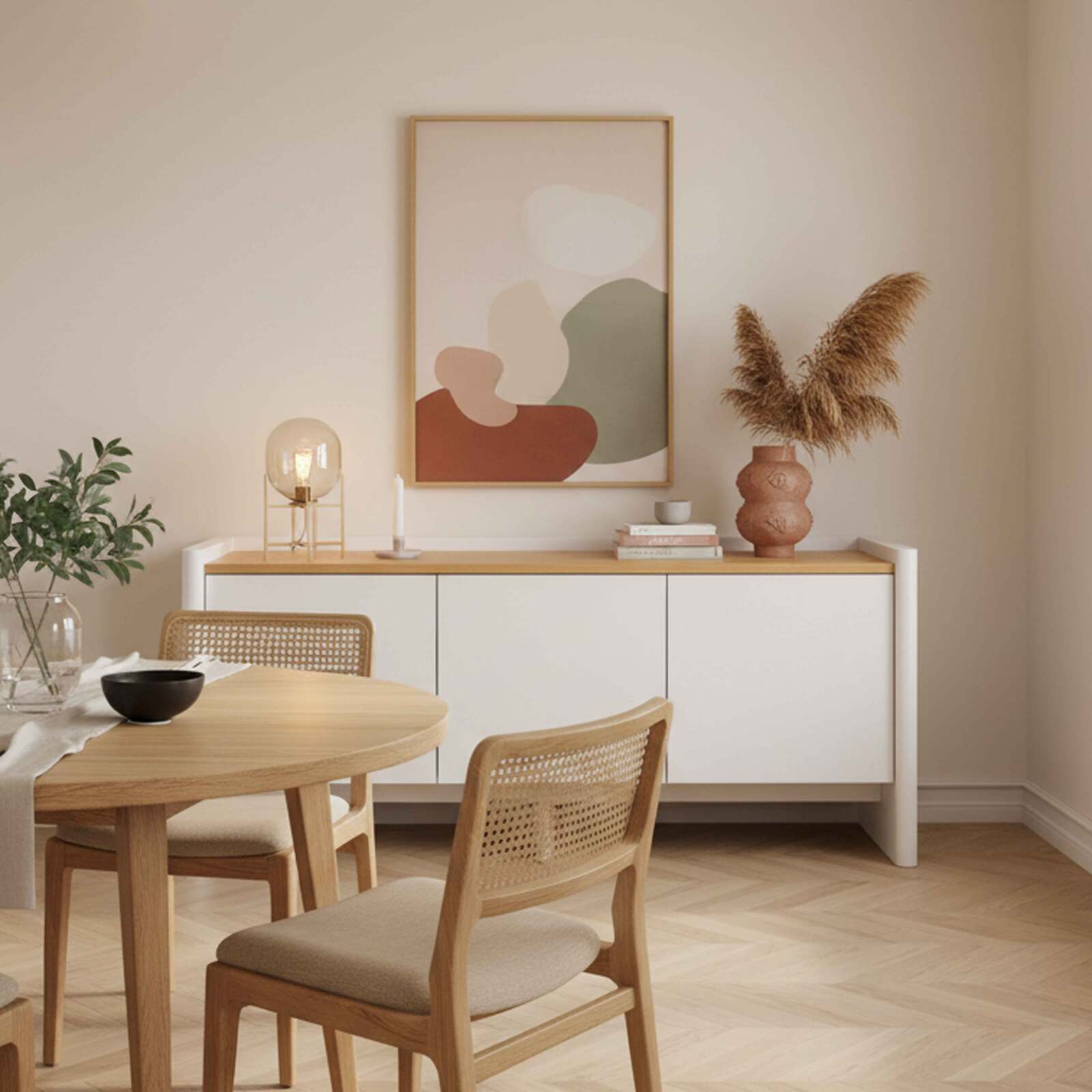 Buffet uni 3 portes 140 cm