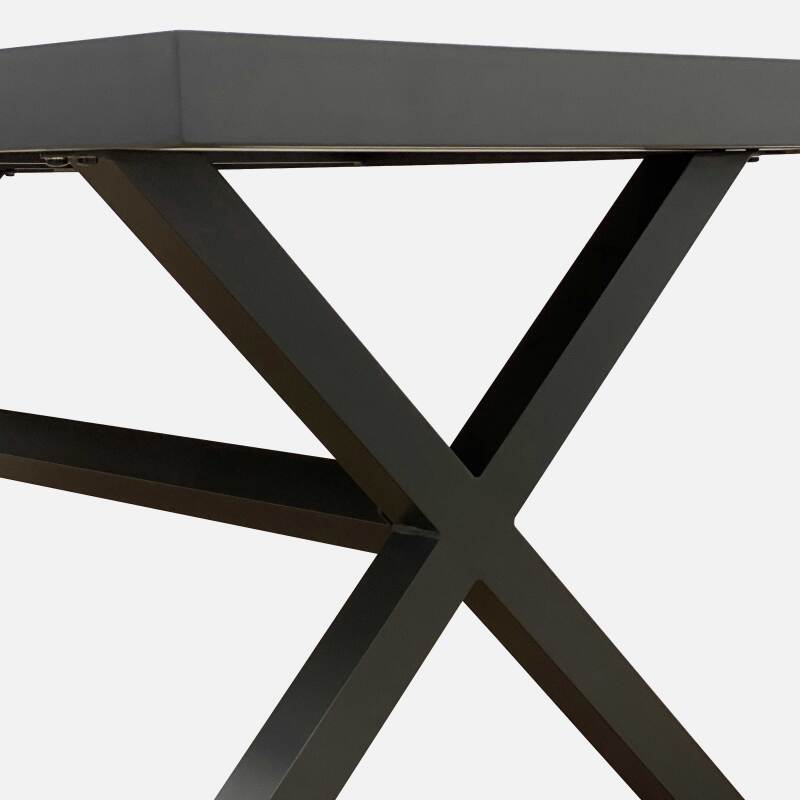 Table de jardin en aluminium et céramique effet bois 8 personnes 201x100 cm (3/8)