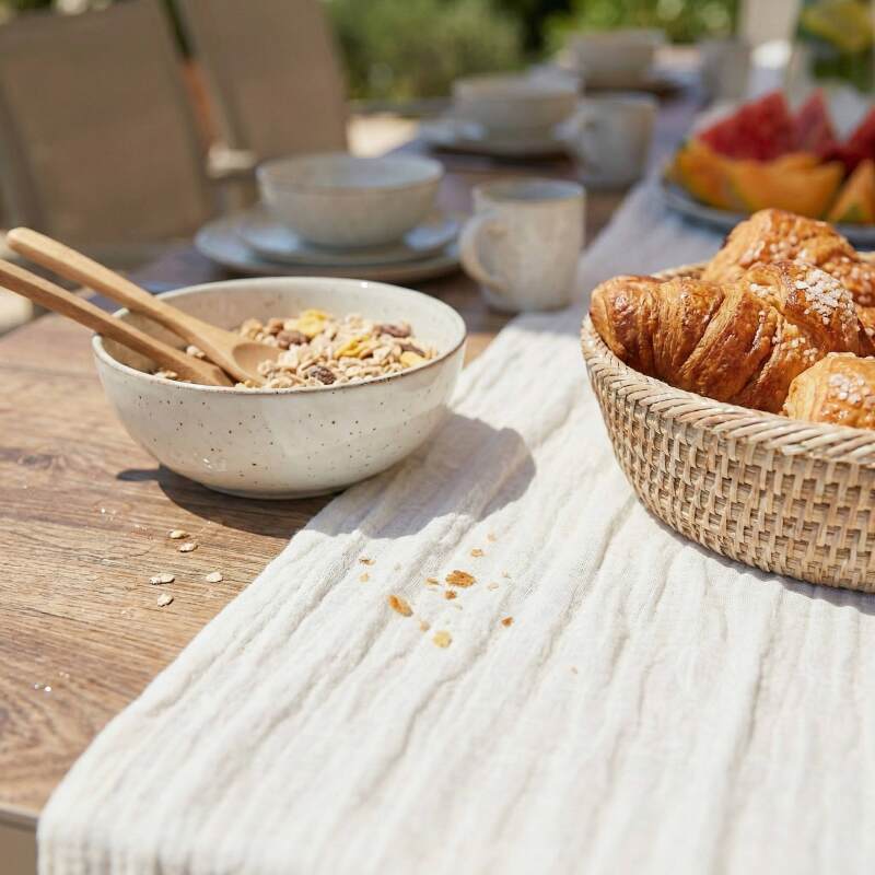 Table de jardin en aluminium et céramique effet bois 8 personnes 201x100 cm (7/8)