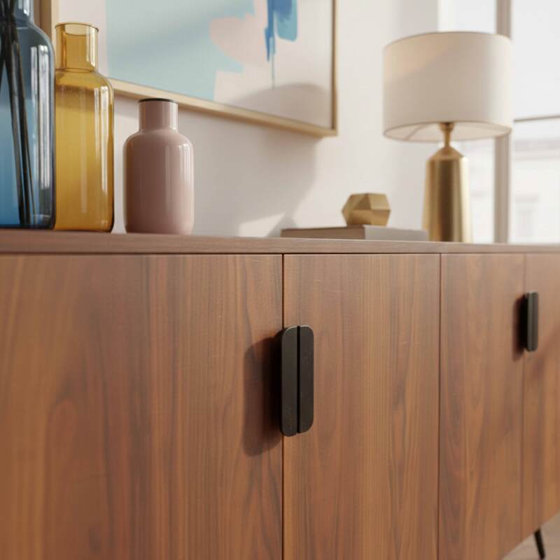 Buffet effet bois 4 portes 160 cm (3/8)