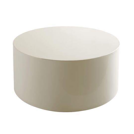 Table basse effet laqué ronde Ø80 cm style rétro | Oviala