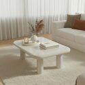 Table basse effet laqué rectangulaire 100x60 cm style rétro 