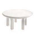 Table basse effet laqué ronde Ø80 cm style rétro