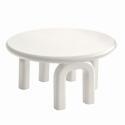 Table basse effet laqué ronde Ø80 cm style rétro
