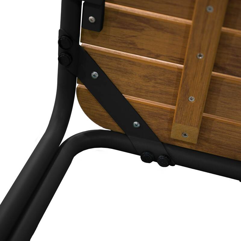 Table de jardin bistrot carrée en métal et polywood 2 personnes 70x70 cm (5/6)