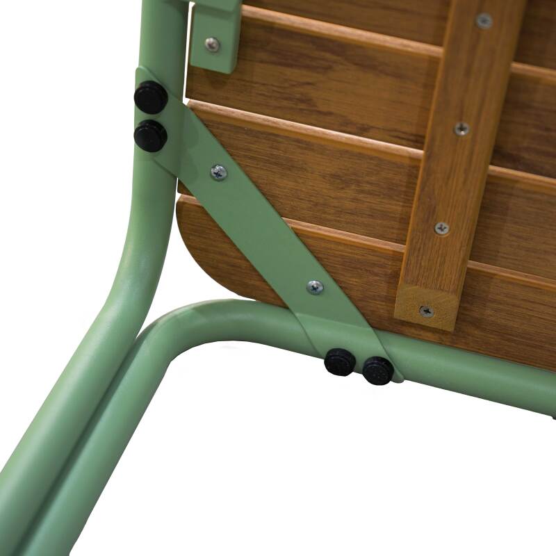 Table de jardin bistrot carrée en métal et polywood 2 personnes 70x70 cm (5/6)