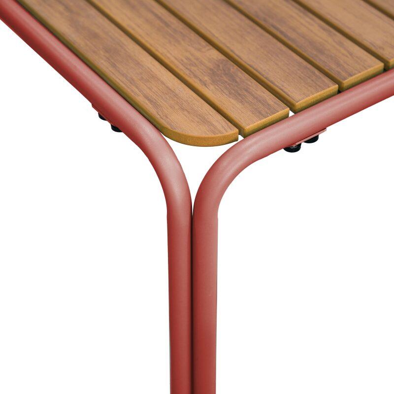 Table de jardin bistrot carrée en métal et polywood 70x70 cm et 2 chaises avec accoudoirs  (5/7)