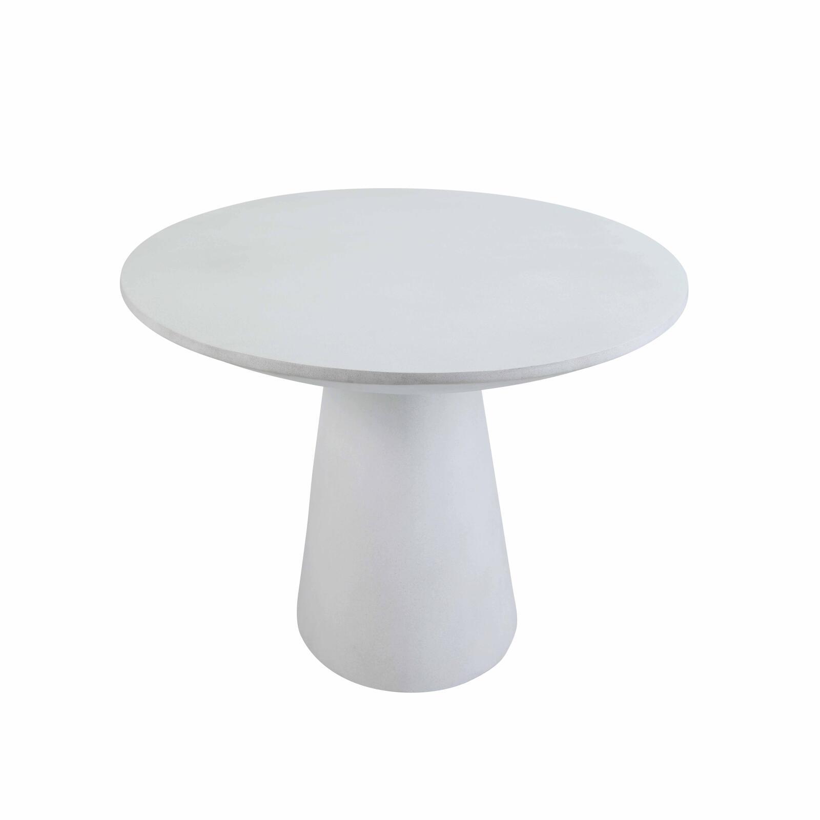 Table de jardin ovale effet béton lisse 8 personnes 200x110 cm