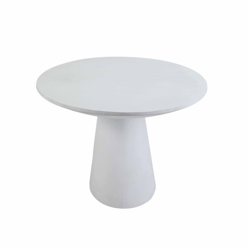 Table de jardin ovale effet béton lisse 8 personnes 200x110 cm (3/7)