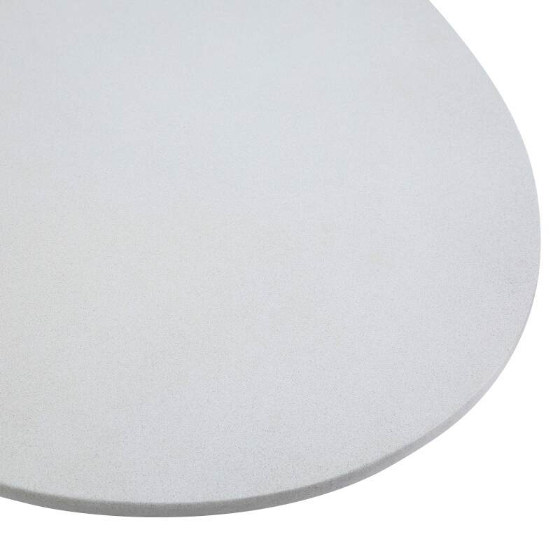 Table de jardin ovale effet béton lisse 8 personnes 200x110 cm (4/7)