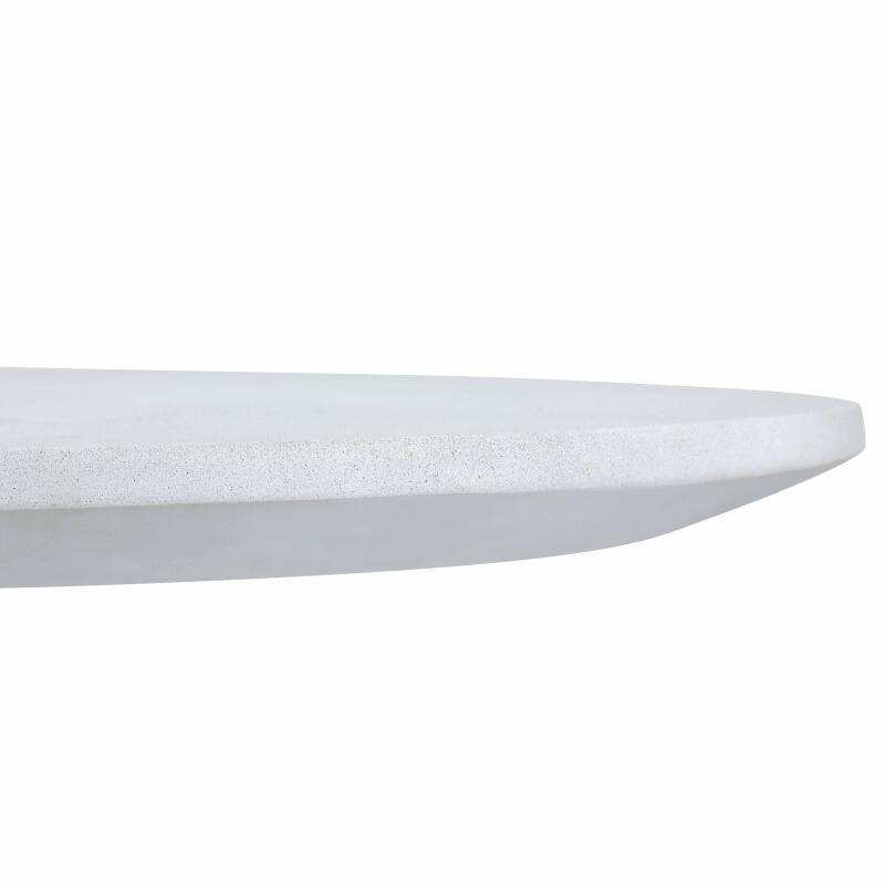 Table de jardin ronde effet béton lisse 4 personnes Ø130x76 cm (4/7)