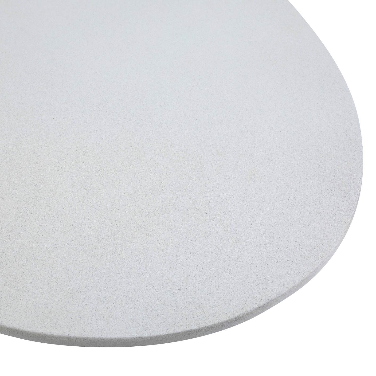 Table de jardin ronde effet béton lisse 4 personnes Ø130x76 cm