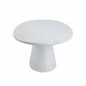Table de jardin ovale effet béton lisse 10 personnes 250x110 cm