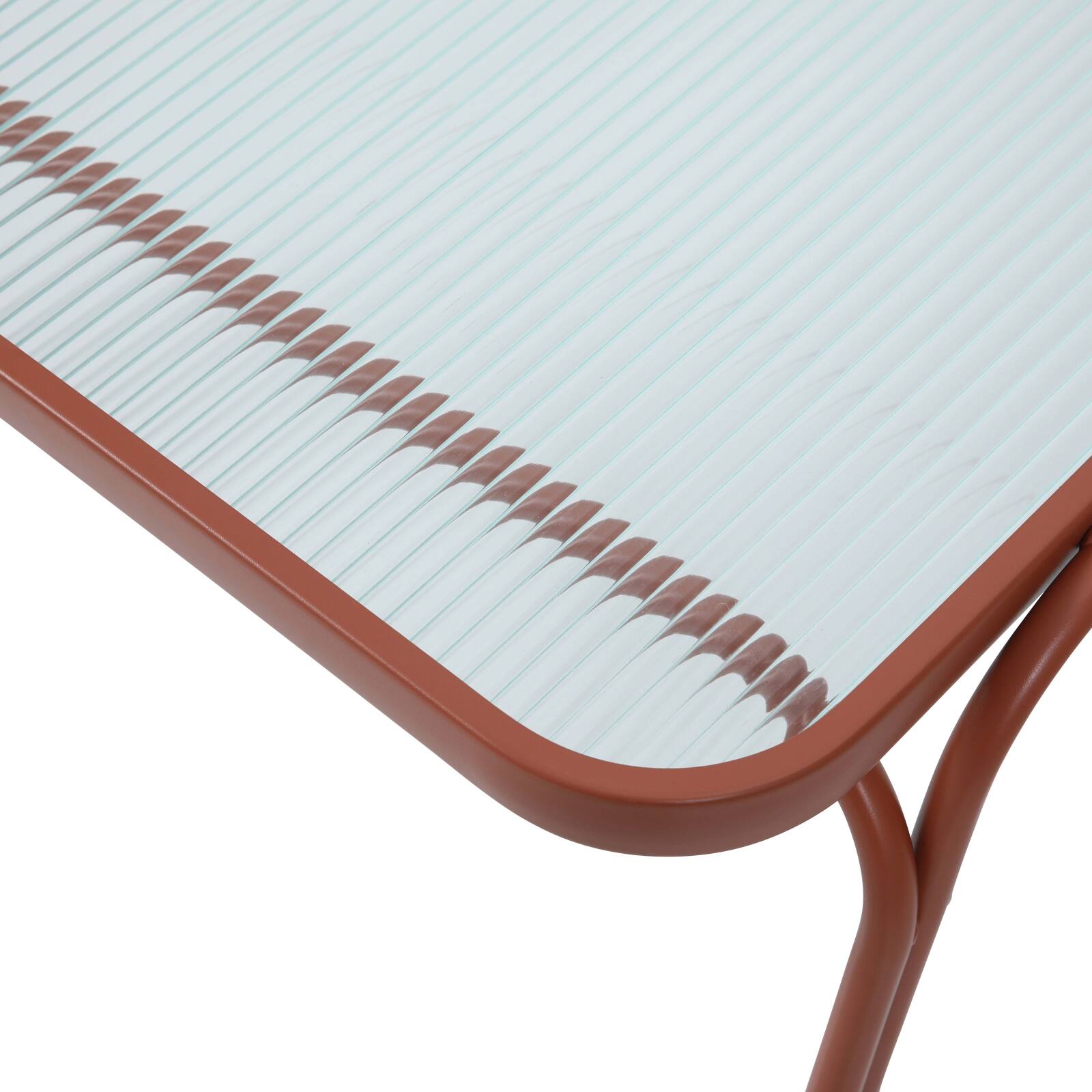 Salon de jardin en métal et verre trempé 4 places 