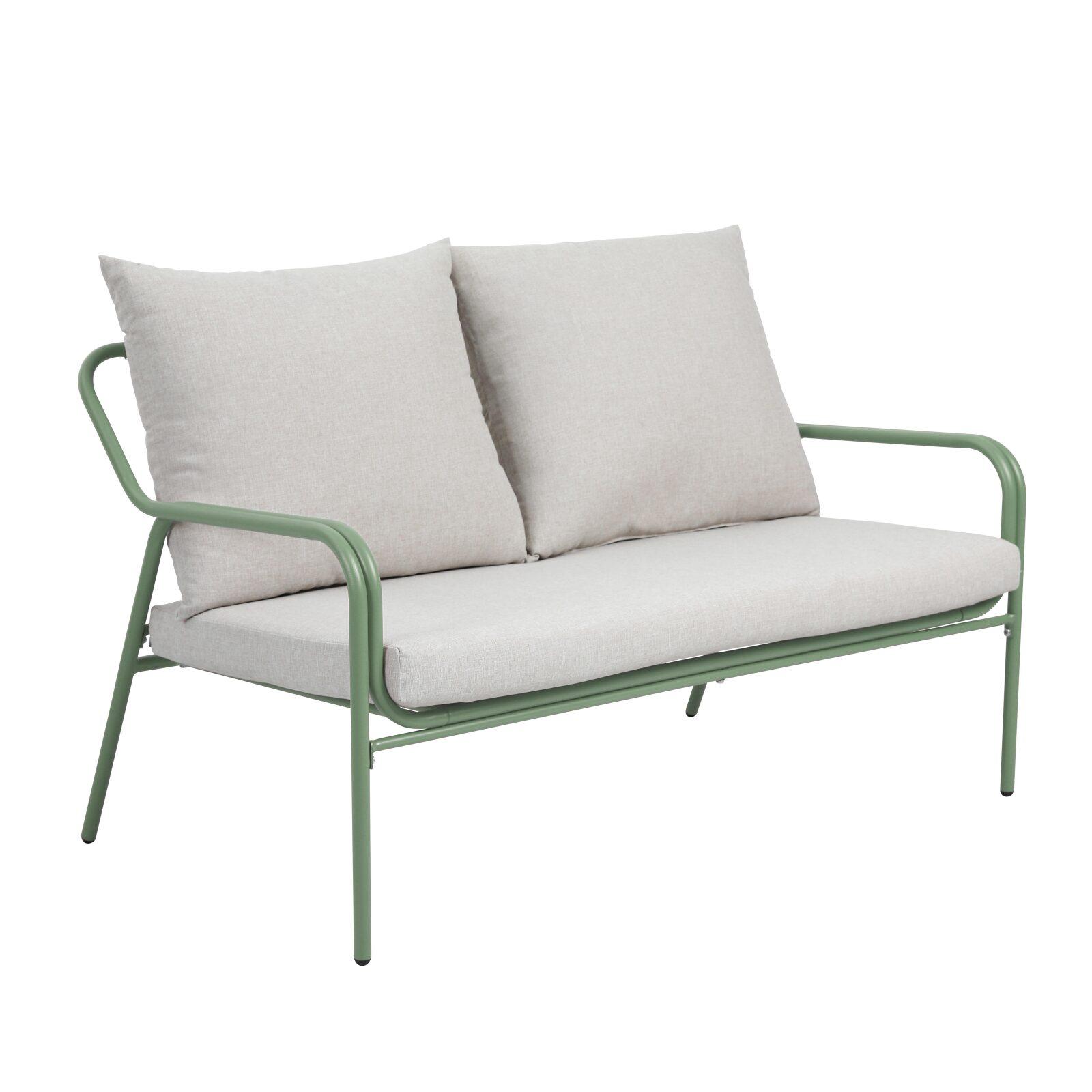 Salon de jardin en métal et verre trempé 4 places 