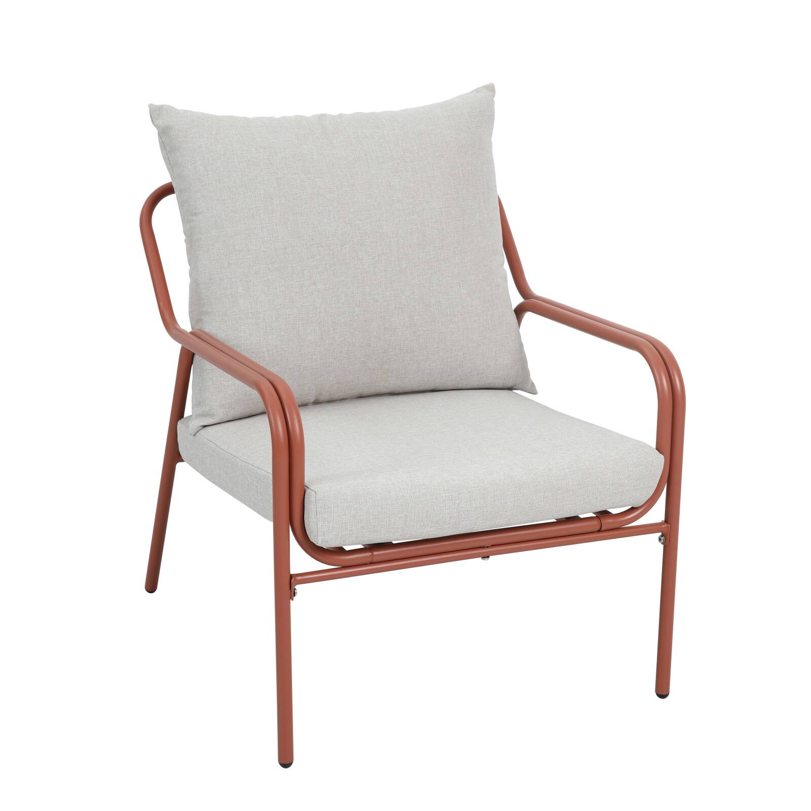 Salon de jardin en métal et verre trempé 4 places 