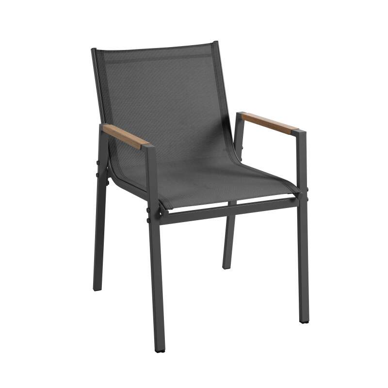 Table de jardin en métal et polywood 150x90 cm et 6 chaises  (3/8)