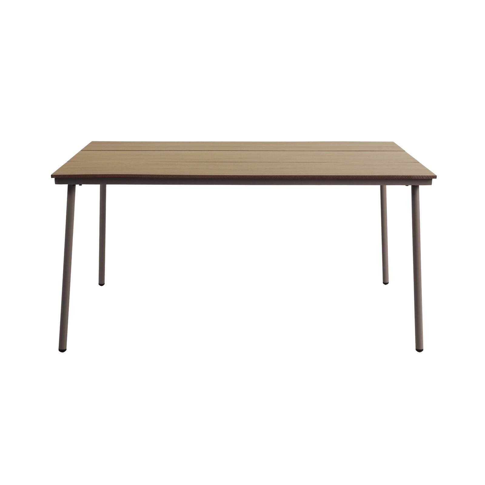 Table de jardin en métal et polywood 150x90 cm et 6 chaises 