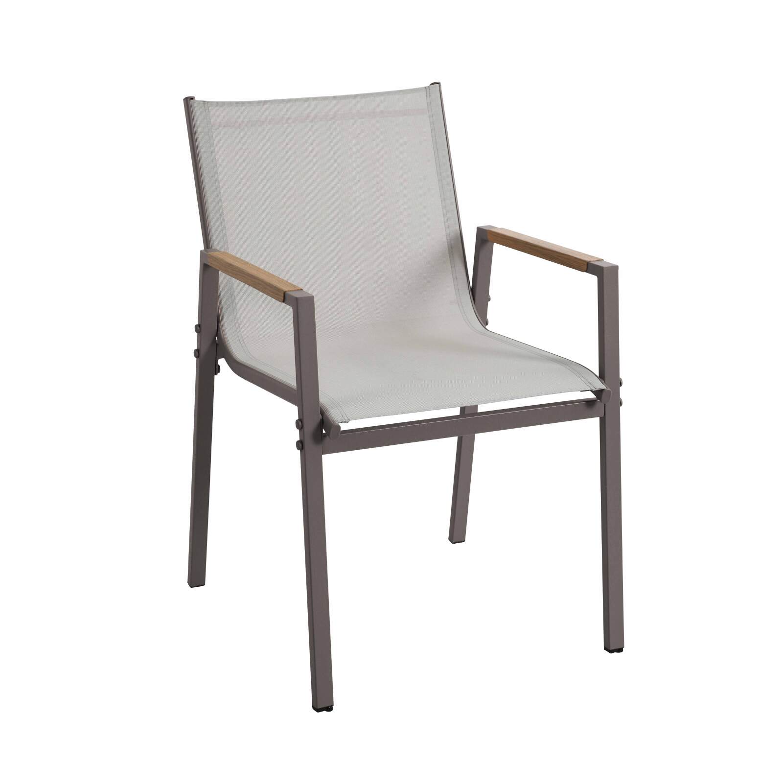 Table de jardin en métal et polywood 150x90 cm et 6 chaises 