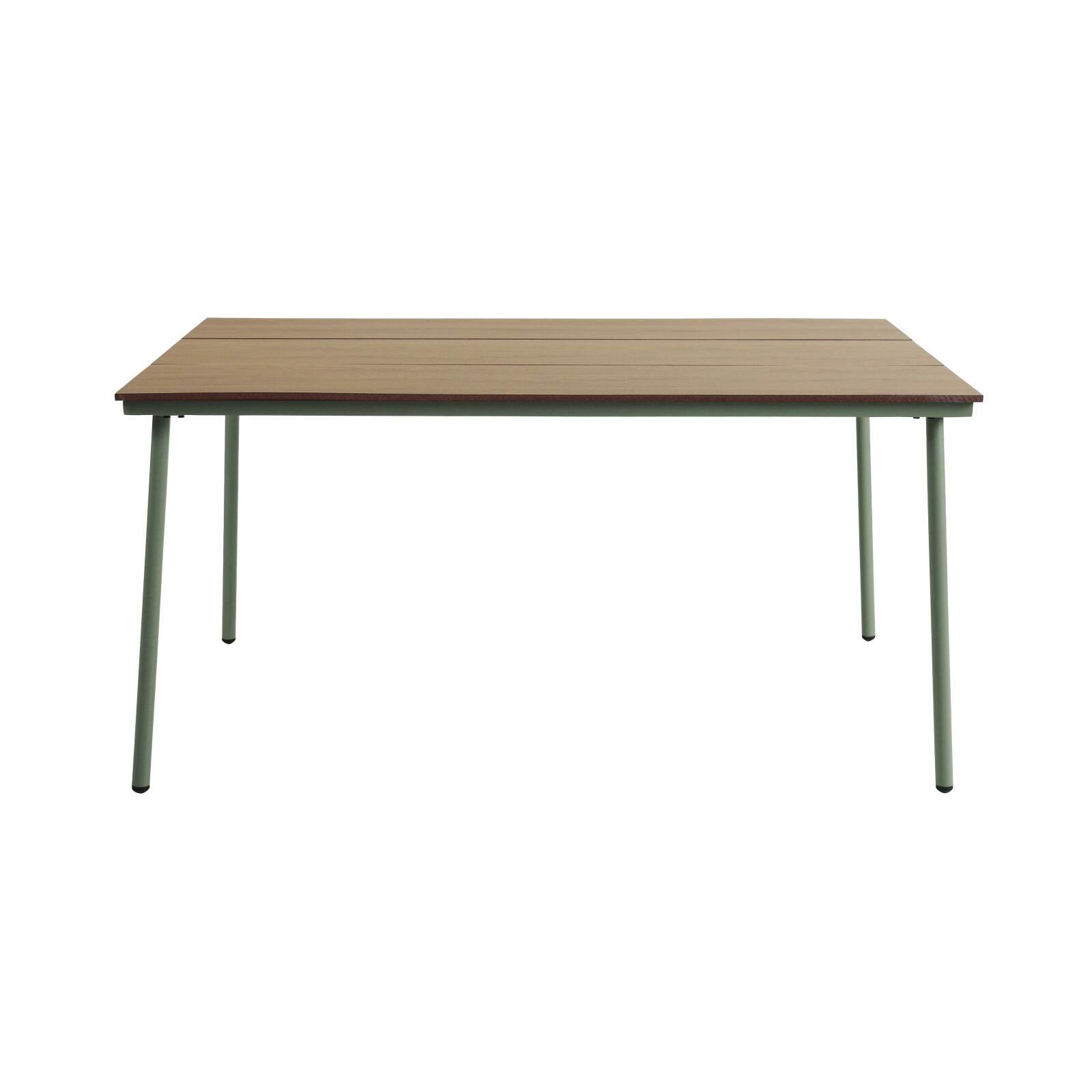Table de jardin en métal et polywood 150x90 cm et 6 chaises 