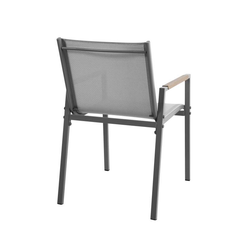 Table de jardin en métal et polywood 150x90 cm et 6 chaises  (6/7)