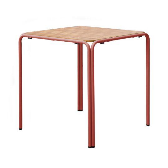 Table de jardin bistrot carrée en métal et polywood 2 personnes 70x70 cm