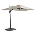 Parasol déporté 2x3 m rectangulaire inclinable rotatif 360° et 4 dalles lestées