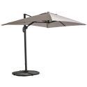 Parasol déporté 2x3 m rectangulaire inclinable rotatif 360° et 4 dalles lestées