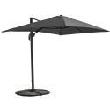 Parasol déporté 2x3 m rectangulaire inclinable rotatif 360° et 4 dalles lestées