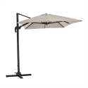 Parasol déporté 2x3 m rectangulaire inclinable rotatif 360° et 4 dalles lestées