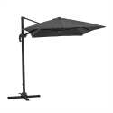 Parasol déporté 2x3 m rectangulaire inclinable rotatif 360° et 4 dalles lestées