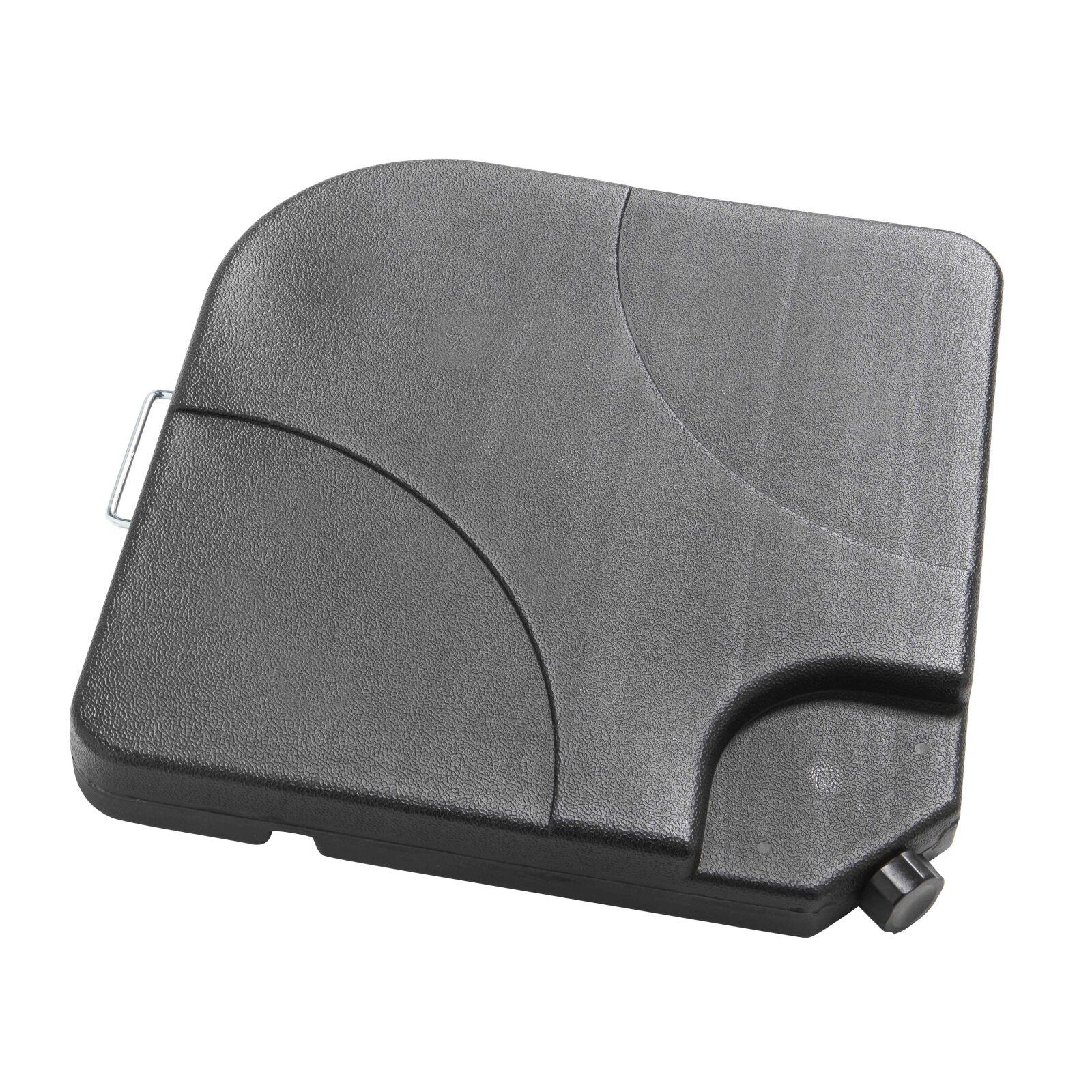 Parasol déporté 2x3 m rectangulaire inclinable rotatif 360° et 4 dalles à lester remplissables