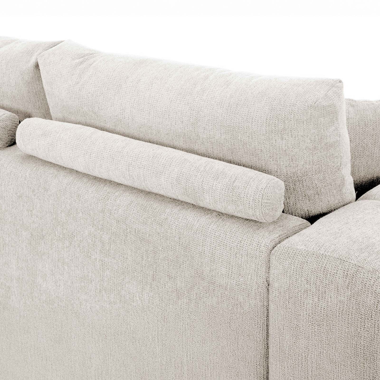 Canapé 3 places en tissu avec coussins