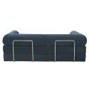 Canapé convertible 2 places en tissu avec coussins