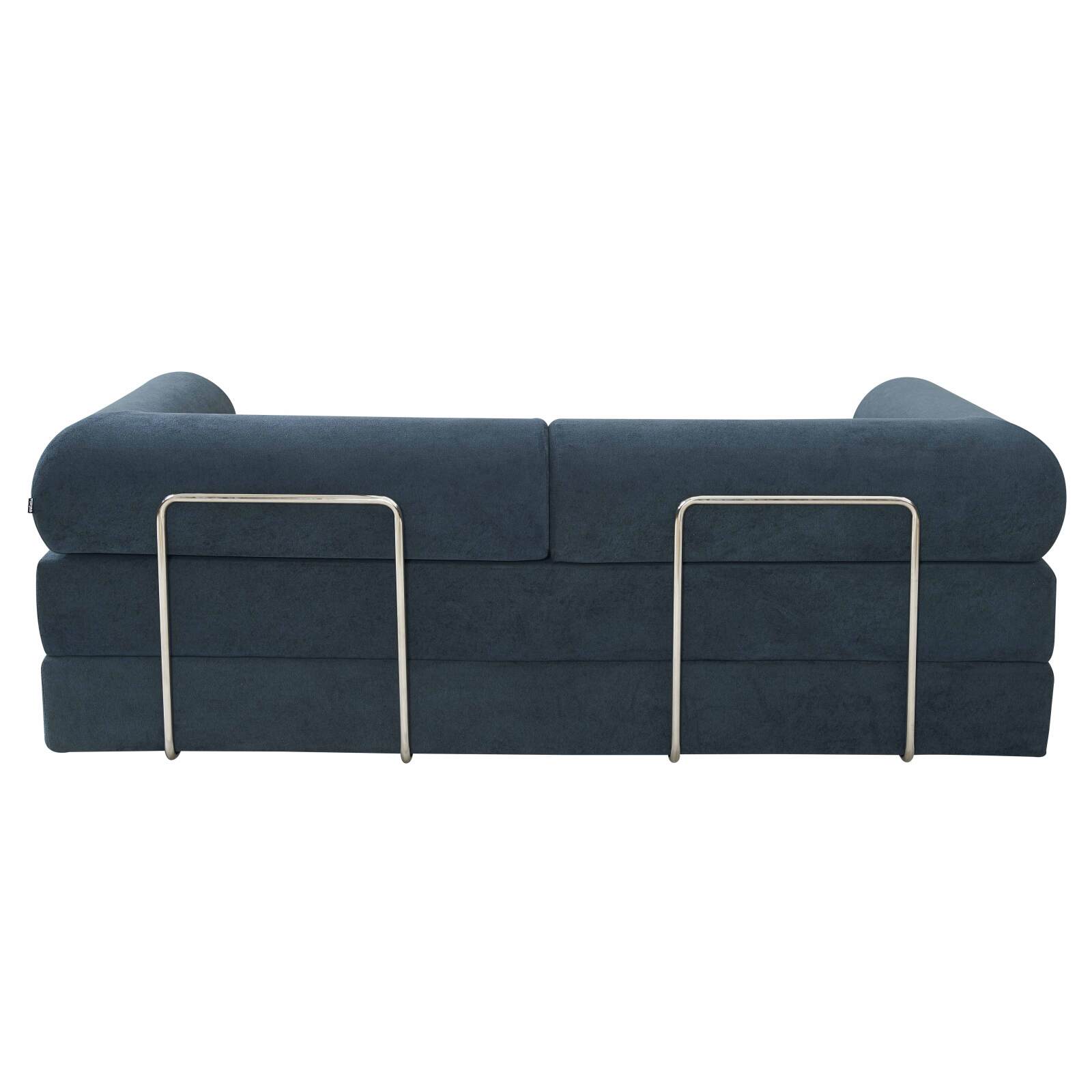 Canapé convertible 2 places en tissu avec coussins