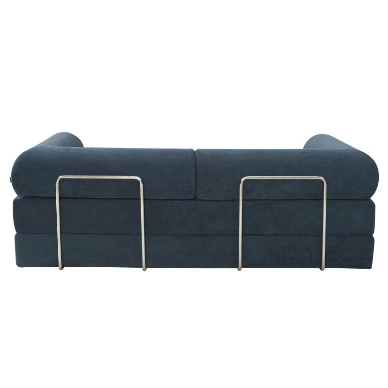 Canapé convertible 2 places en tissu avec coussins (4/8)