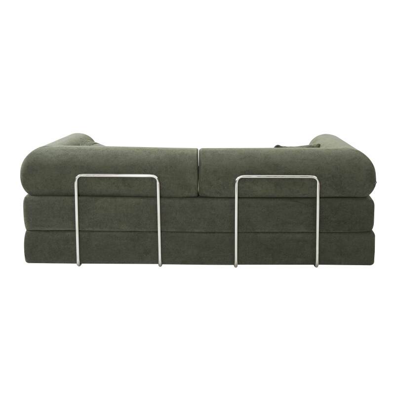 Canapé convertible 2 places en tissu avec coussins (4/8)