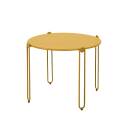 Tables basses gigognes de jardin rondes en métal Ø60x40 cm et Ø45x36 cm - Par 2