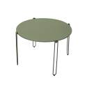 Tables basses gigognes de jardin rondes en métal Ø60x40 cm et Ø45x36 cm - Par 2