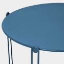 Tables basses gigognes de jardin rondes en métal Ø60x40 cm et Ø45x36 cm - Par 2
